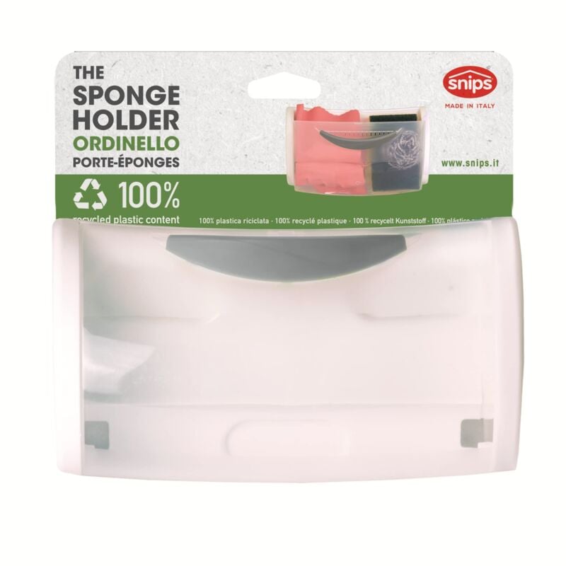 foto del prodotto snips ordinello porta spugne lavello cucina e lavanderia porta spugna, utensili, strofinacci e guanti con sportello organizer lavello antimuffa