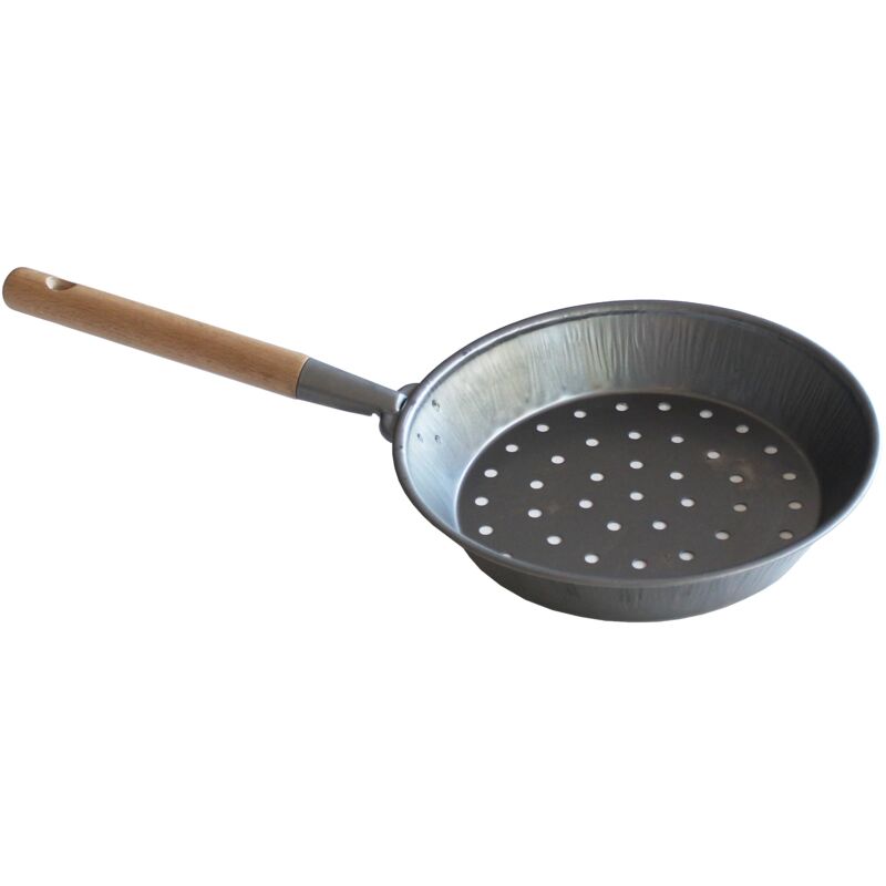 foto del prodotto snips padella per castagne, manico in legno antiscivolo, 52 x 27 x 4 cm made in italy, metallo