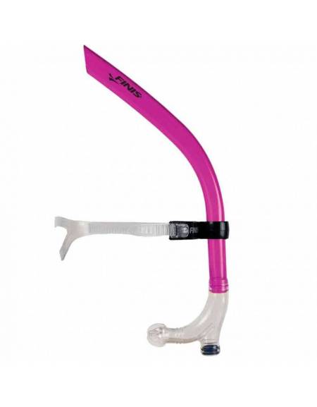 foto del prodotto snorkel rosa boccaglio tubo respiratore frontale