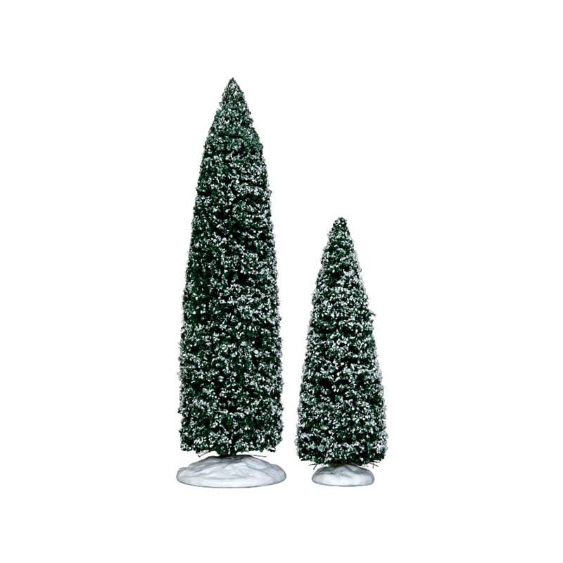 foto del prodotto snowy juniper tree large medium set of 2 cod. 34664
