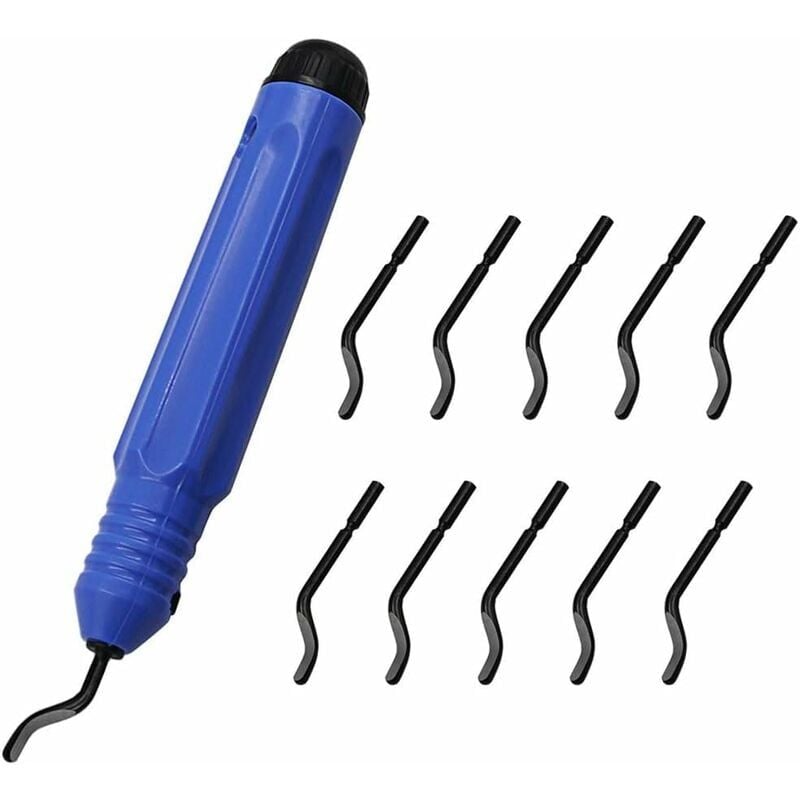foto del prodotto snq 1 set di utensili per sbavatura, con 10 pezzi di lame per sbavatura manuale in metallo, per stampanti 3d, utensili per sbavatura manuale per