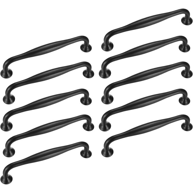 foto del prodotto snq 10 pi ces poign es de cuisine 96 mm, poign es de porte de placard, poign es en alliage aluminium avec vis, pour armoire placard commode,noir
