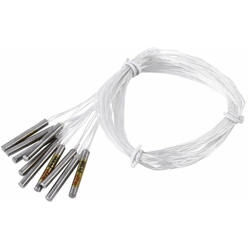 foto del prodotto snq 10 pz pt100 sensore sonda impermeabile per regolatore di temperatura sensore di temperatura digitale 4 x 30 mm x 50 cm
