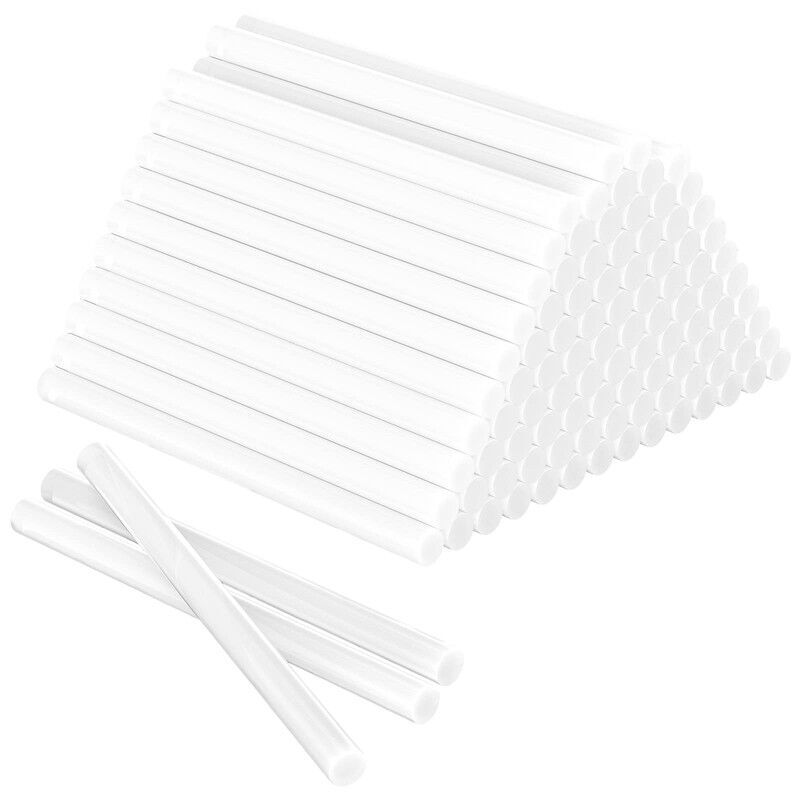 foto del prodotto snq 100 pezzi di stick di colla a caldo, stick di colla trasparenti universali per pistola per colla a caldo, ideali per fai da te, artigianato,