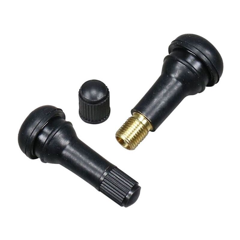 foto del prodotto snq 100 pezzi tr413 valvola per pneumatici auto, valvola universale senza camera d aria, valvole in gomma per auto, valvole in gomma a scatto,