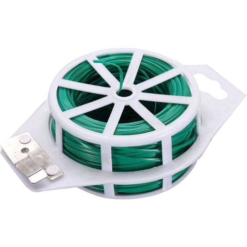 foto del prodotto snq 100m di fascette per piante da giardino, fascette per innesto in plastica per giardinaggio, fascette metalliche multiuso verde 