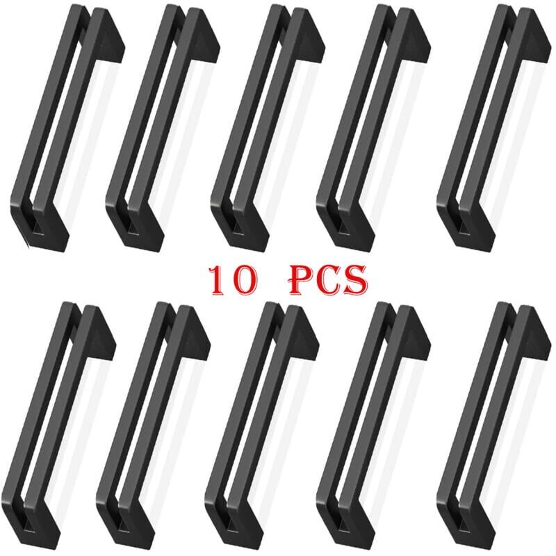 foto del prodotto snq 10pcs poign e meuble entraxe 96mm poign e porte cuisine noire poignee barre meuble poignee de cuisine noire pour portes, fen tres, tiroirs,