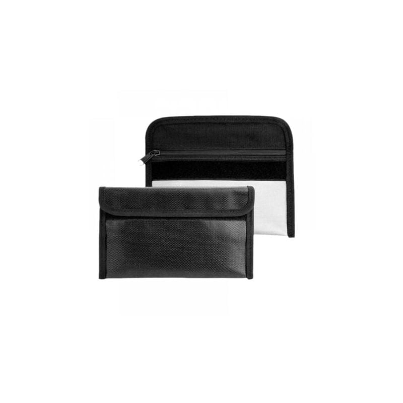 foto del prodotto snq 1220cm 2 pezzi borsa portadocumenti ignifuga con cerniera, borsa portadocumenti e denaro ignifuga per documenti, passaporti, carte bancarie e