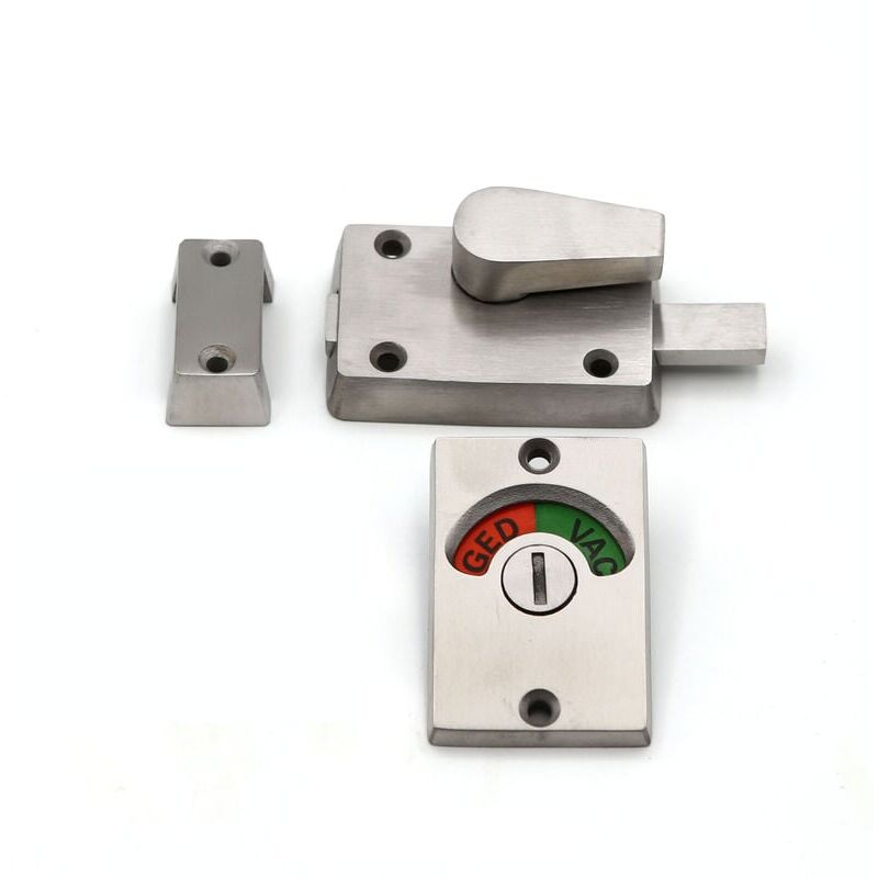 foto del prodotto snq 1pc indicatore di serratura della porta in acciaio inossidabile per bagno, toilette, bagno pubblico, bagno privato