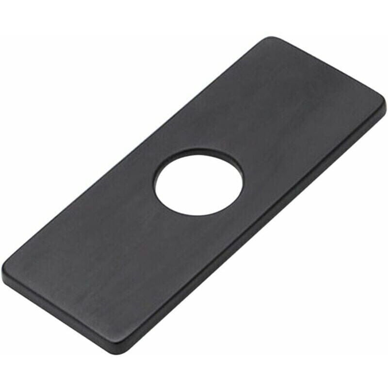 foto del prodotto snq 1pc piastra foro lavello cucina nera per rubinetto bagno, lavabo, rosetta rubinetto nichel spazzolato