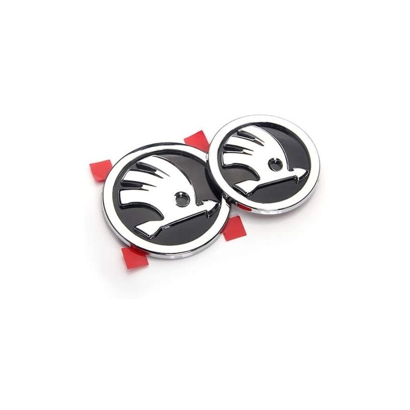 foto del prodotto snq 2 pezzi 3d griglia distintivo adesivo in metallo per skoda carrozzeria decorazione logo styling