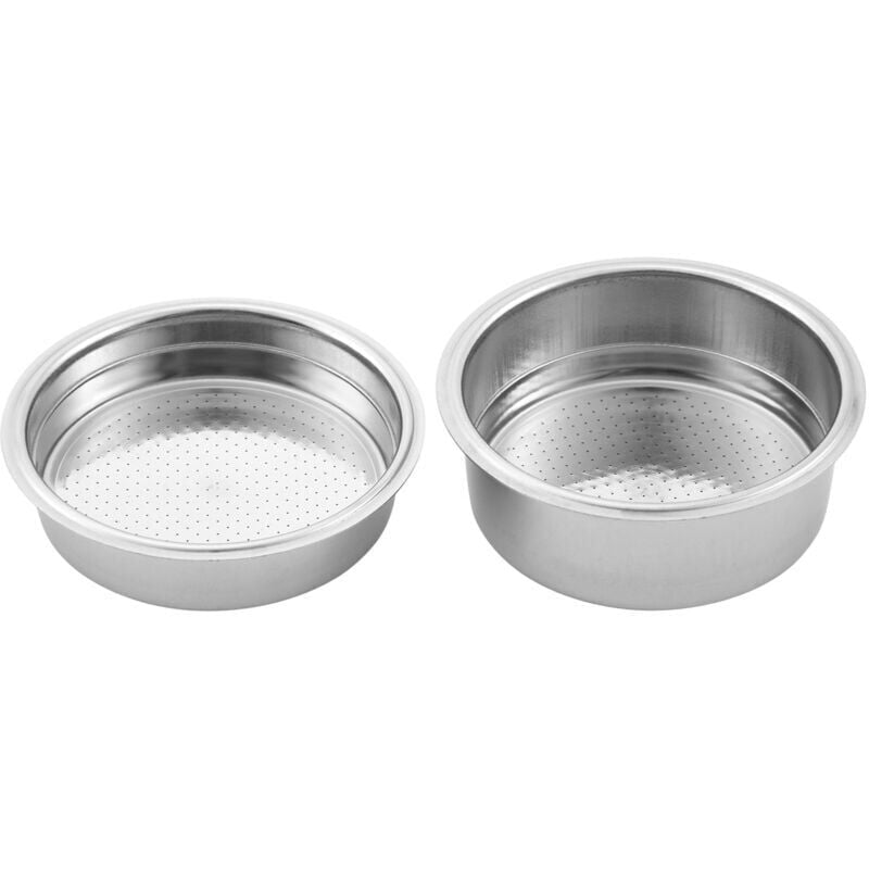 foto del prodotto snq 2 pezzi da 51 mm in acciaio inox per macchine da caff , filtro pressurizzato, filtro per polvere, portafiltro inferiore per caff .