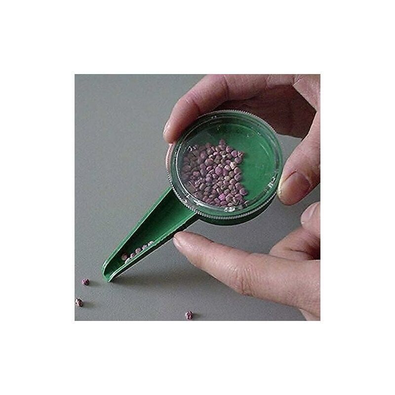 foto del prodotto snq 2 pezzi distributore di semi da giardino seminatrice piantatrice semi quadrante 5 diverse impostazioni seminatrice attrezzi da giardinaggio