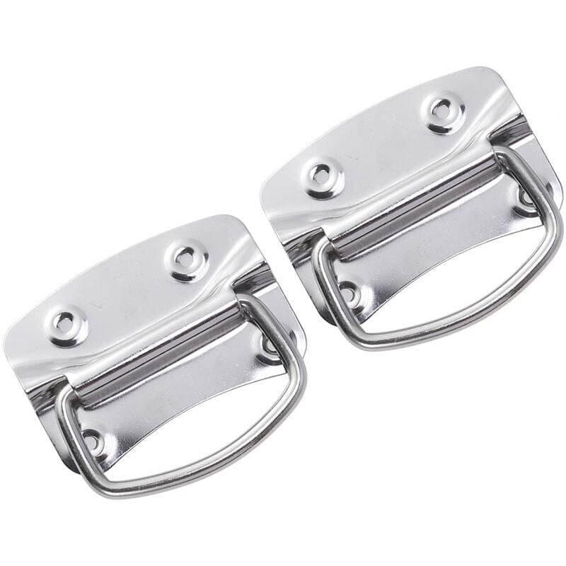 immagine 0 del prodotto snq 2 pezzi maniglie in acciaio inossidabile maniglie per bauli resistenti maniglie per bauli resistenti per porta della cassetta degli attrezzi