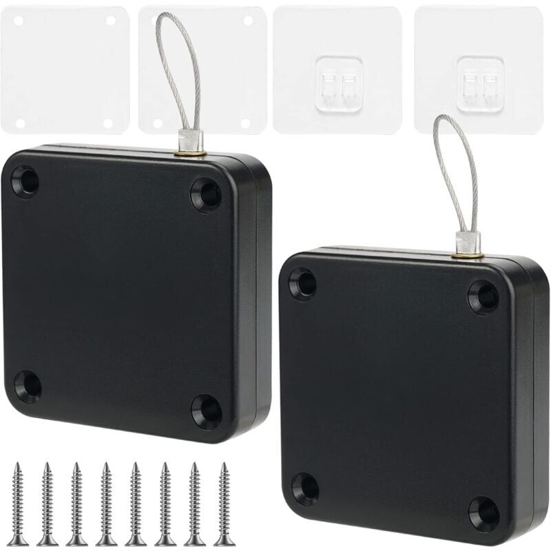 foto del prodotto snq 2 pi ces ferme porte automatique,ferme porte avec cordon,domicile ferme porte multifonctionnel ferme porte capteur automatique sans poin on