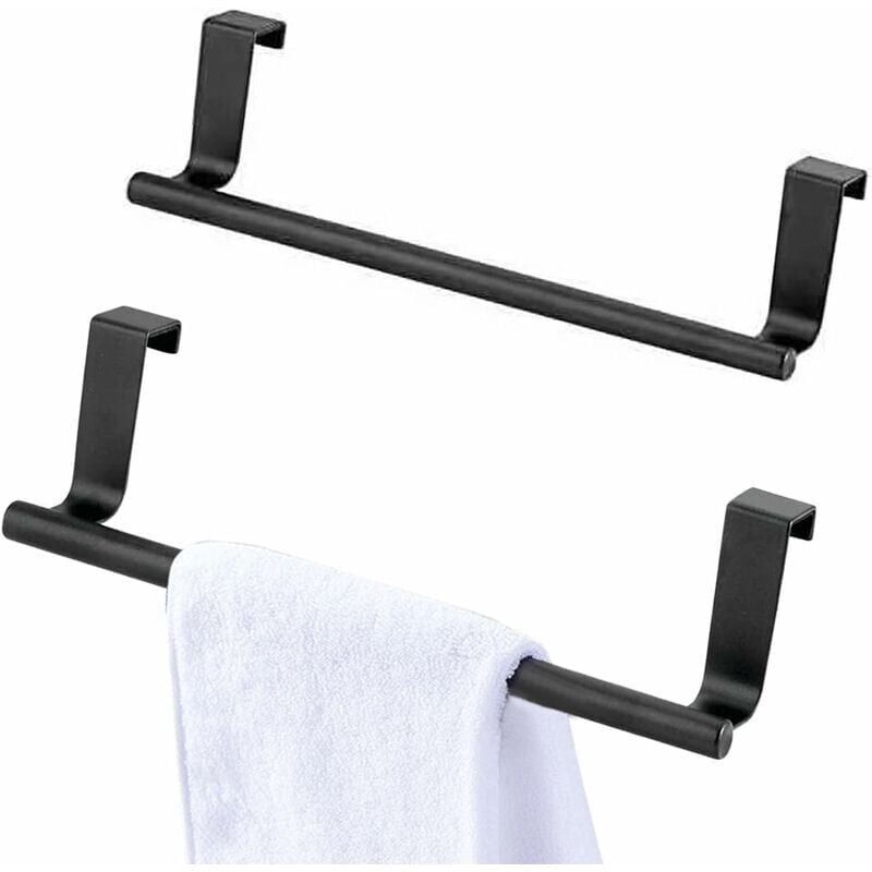foto del prodotto snq 2 portasciugamani da cucina, appendino per strofinacci, barra appendiabiti in acciaio inox per cucina e bagno, portasciugamani da bagno senza