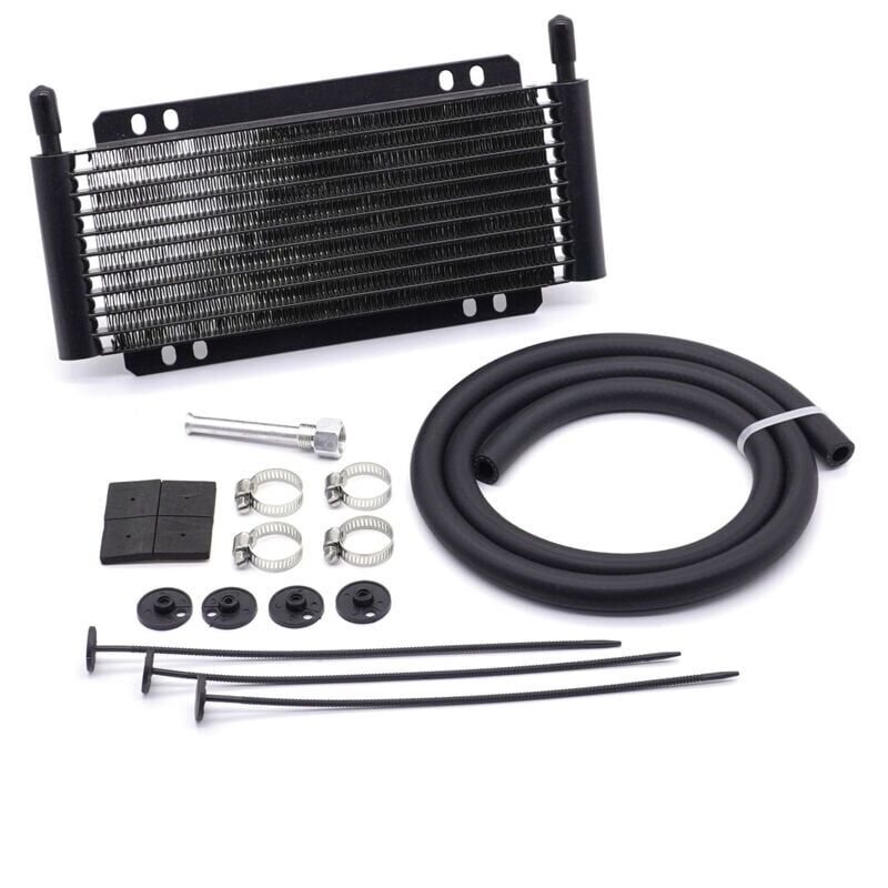foto del prodotto snq 20 rang es hauteur 190mm noir,678, radiateur de refroidissement d huile de transmission universel en alliage d aluminium refroidisseur