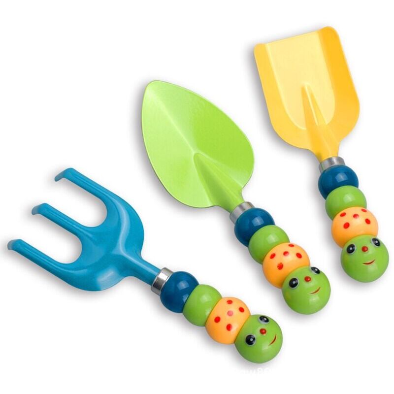 foto del prodotto snq 210 71 34mm 3 pezzi a forma di insetto pala bambini attrezzi da giardinaggio set di giocattoli da giardinaggio giocattoli per bambini kit da