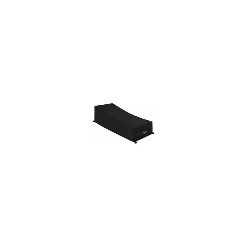foto del prodotto snq 210x75x40 80cm copertura per lettino prendisole da giardino nera con prese d aria, tessuto oxford 210d resistente, impermeabile, antivento,