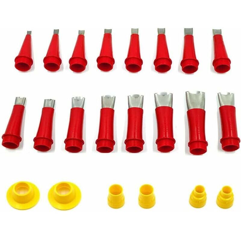 foto del prodotto snq 22 pezzi in acciaio inox ugello applicatore sigillante finitura colla silicone sigillante finitura strumento cucina bagno