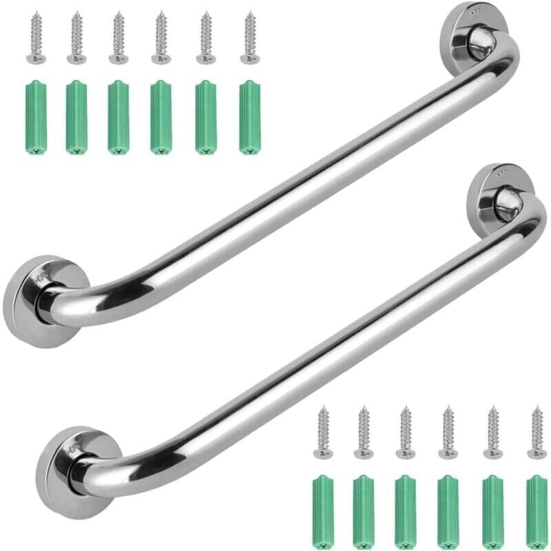 foto del prodotto snq 2pcs 30 cm barre d appui de maintiendouche poign e de baignoire en acier inoxydablebarres porte serviettes poign e de douche barres de s curit 