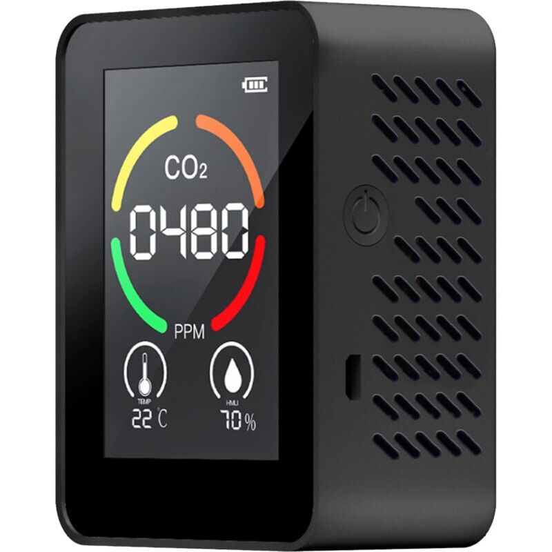 foto del prodotto snq 3 in 1 rilevatore di co2 rilevatore di anidride carbonica caricabatterie usb dc 5v monitor della qualit dell aria termometro abs igrometro