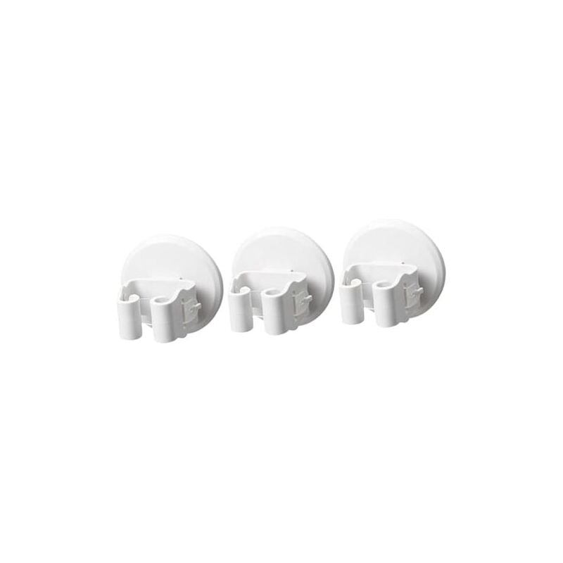 foto del prodotto snq 3 pezzi ganci in plastica per appendere il porta scopa bianco per mocio, clip per mocio, morsetto per scopa, clip per mocio, gancio senza