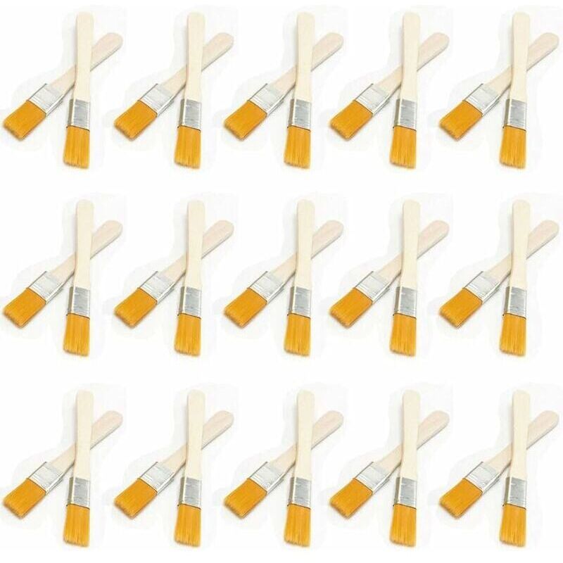 foto del prodotto snq 30 pennelli per pittura a setole piatte con manico in legno pennelli per pittura in legno pennelli per pittura da parete pennello per pittura