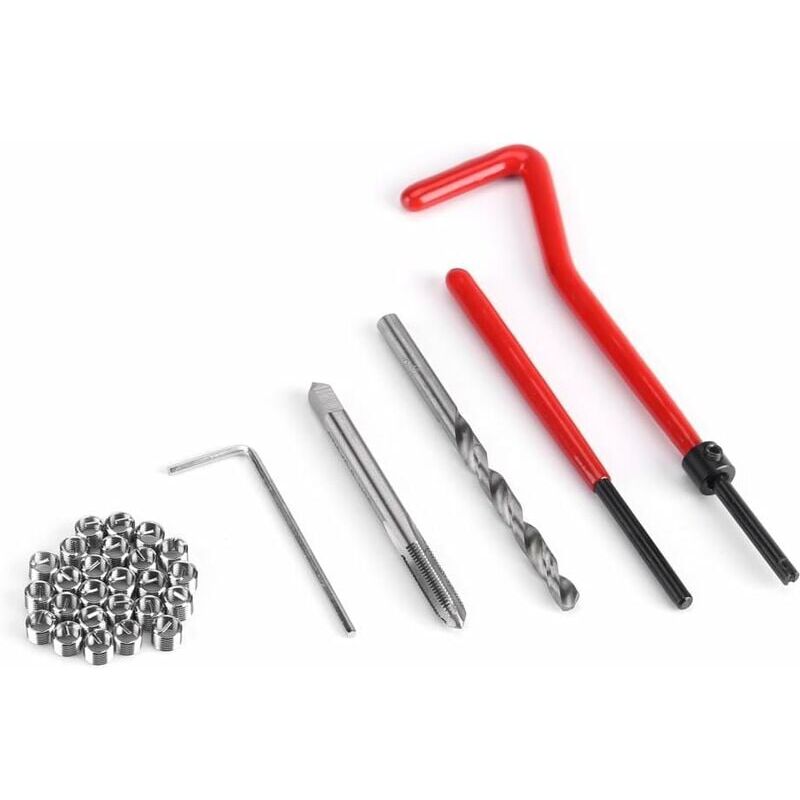 foto del prodotto snq 30 pezzi m5 filettature di riparazione compatibili con utensili manuali per la riparazione di macchine perforatrici automatiche m5 