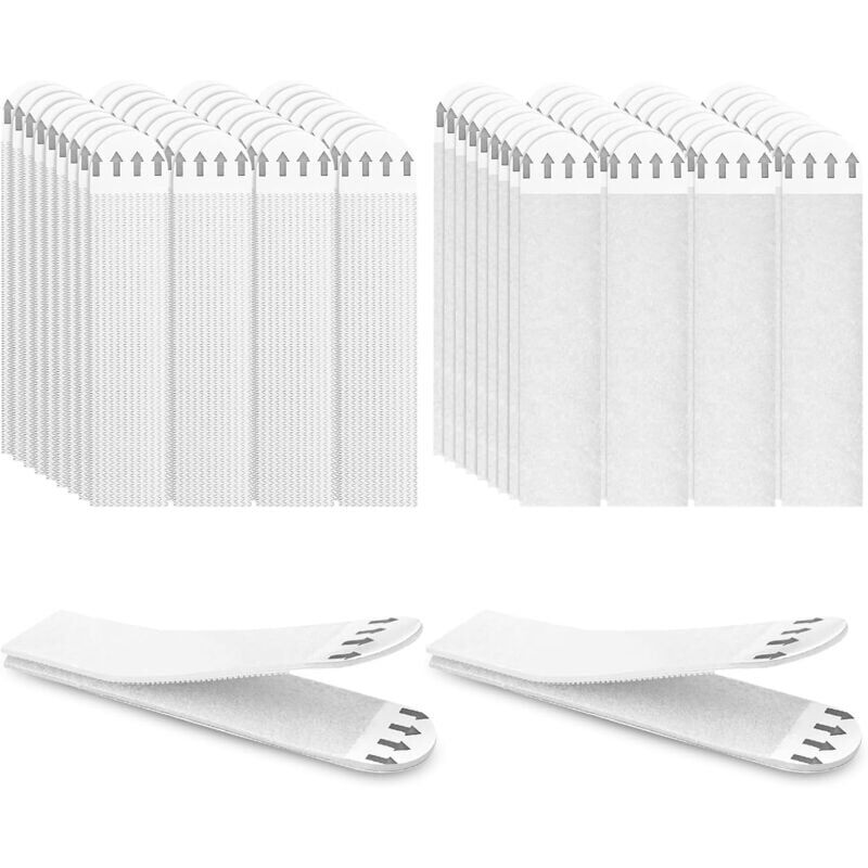 foto del prodotto snq 36 paires accroche tableau sans percer, fixation murale sans dommage, languette accroches tableaux, attache cadre adhesif pour accrocher des
