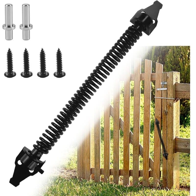 foto del prodotto snq 36cm ferme porte ressort r glable, ferme porte automatique, ressort de porte avec 2 vis, pour porte de jardin, portail en bois et cl tures