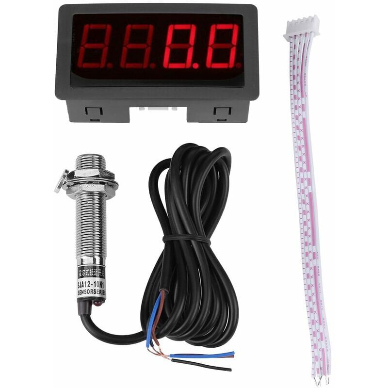 foto del prodotto snq 4 led contagiri digitale per tutti gli strumenti digitali contagiri universale a led rosso blu sensore di prossimit ad effetto hall npn