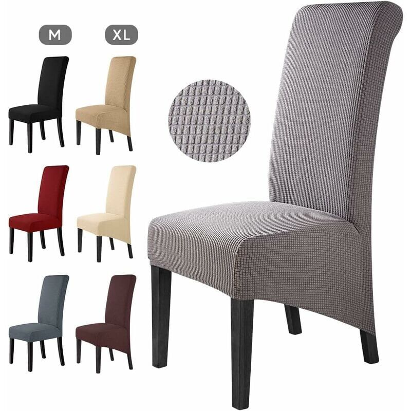 foto del prodotto snq 4 pezzi coprisedie da pranzo jacquard elasticizzato sfoderabile lavabile coprisedie universale per matrimonio, cucina, banchetto grande