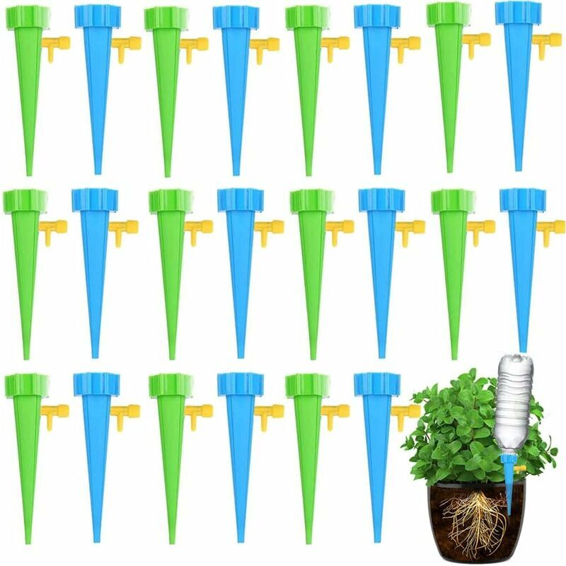 foto del prodotto snq 40 pezzi di irrigazione a goccia dispositivo di irrigazione automatico per piante irrigazione a goccia con valvole per giardino casa interno