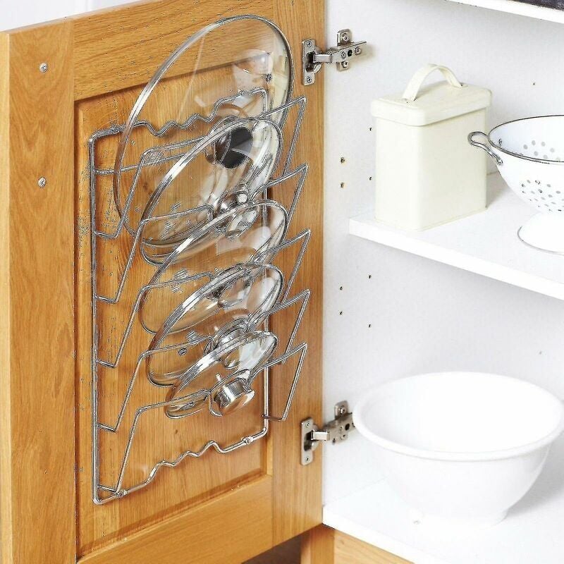foto del prodotto snq 43x28 cm 5 coperchi porta armadio parete coperchi pentola rack di stoccaggio