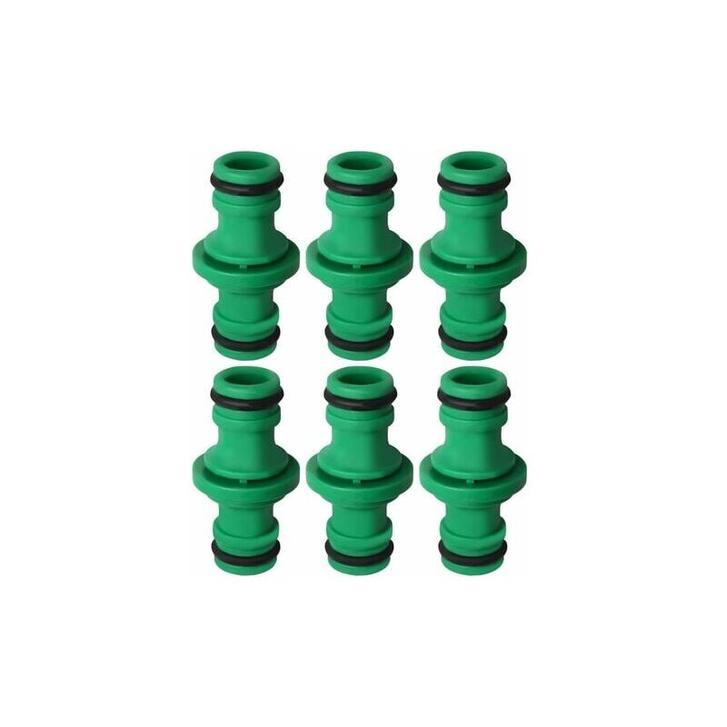 foto del prodotto snq 6 pezzi connettore doppio tubo flessibile, connettore doppio tubo flessibile maschio raccordi per tubi flessibili in plastica per unire il tubo