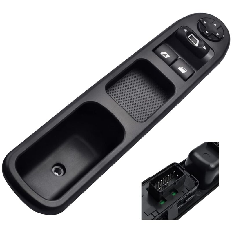 foto del prodotto snq 6554.qc alzacristallo 207 interruttore principale alzacristallo elettrico anteriore sinistro lato guida per peugeot 207 6554qc 