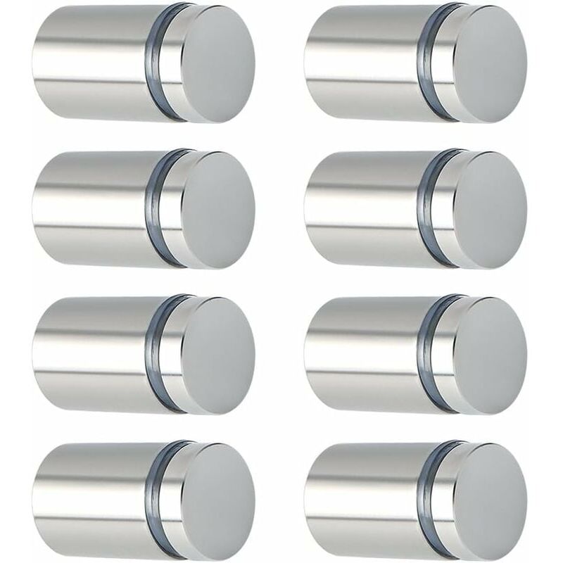 foto del prodotto snq 8 pezzi viti pubblicitarie distanziatore in acciaio inossidabile per vetro per targhe e cartelli espositivi, diametro 19 mm, lunghezza 25 mm,
