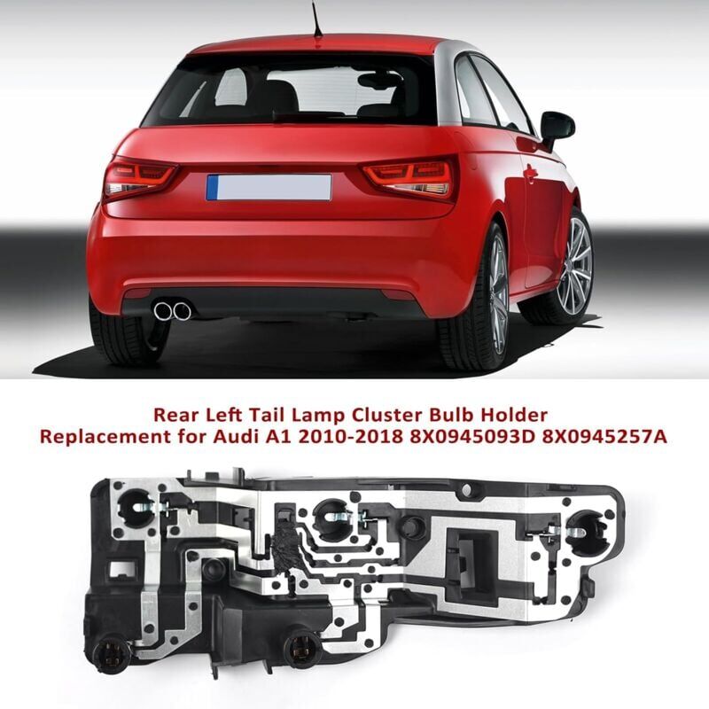 foto del prodotto snq 8x0945257a supporto lampada posteriore sinistro, ricambio compatibile con audi a1 2010 2018 8x0945093d 8x0945257a