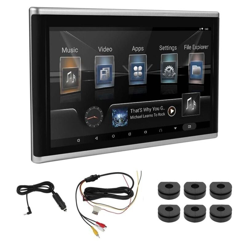 foto del prodotto snq 9 pollici 4k poggiatesta lettore dvd portatile per auto wifi bluetooth touch screen mp3 mp4 wma avi monitor multimediale digitale poggiatesta
