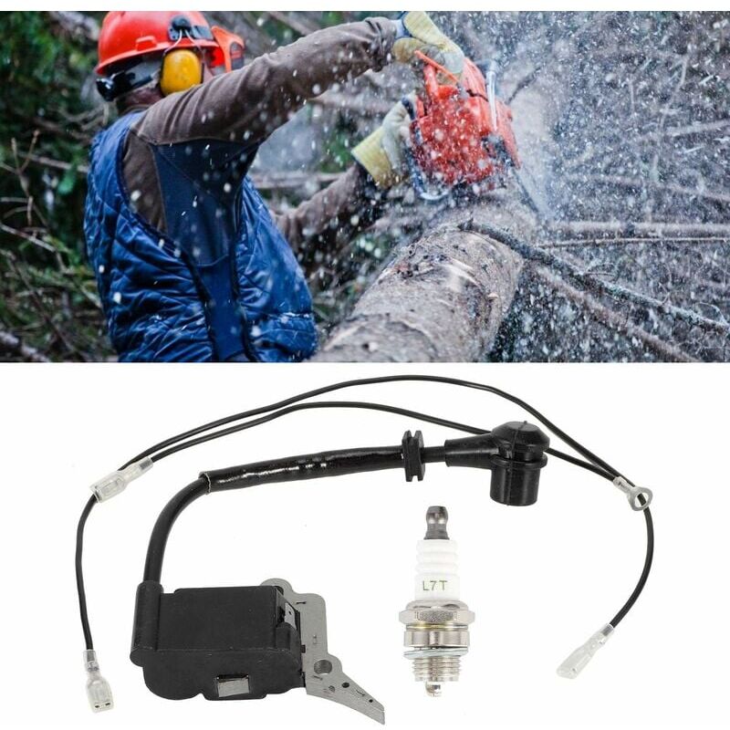 foto del prodotto snq accensione per motosega jeffergarden, modulo bobina di accensione candela adatta per motosega zenoah timberpro lawnflite parti di ricambio per