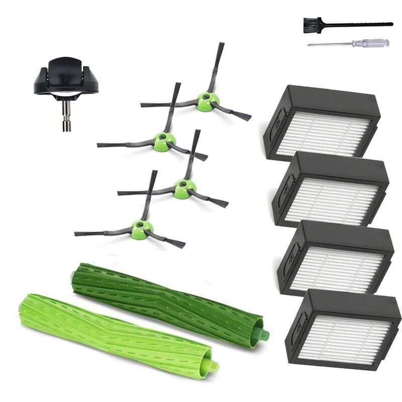 foto del prodotto snq accessori e ricambi per irobot roomba j7 i7 i6 i3 i4 i2 i5 i8 i1 plus e5 e6 serie iej 1 spazzola a rullo in gomma, 1 ruota girevole, 4