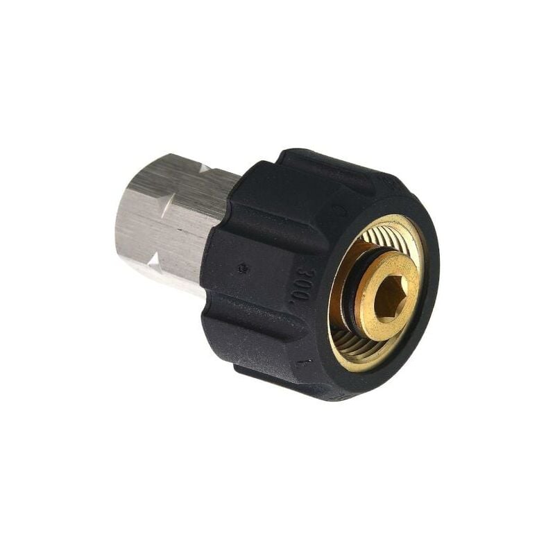 foto del prodotto snq adattatore per idropulitrice giornaliera tool daily, raccordo m22 femmina a 3 8 di pollice femmina npt, 5000 psi nero 1 pz