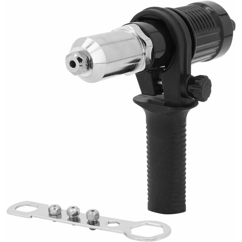 foto del prodotto snq adattatore per rivettatrice, kit adattatore per pistola per rivetti per trapano elettrico a batteria, utensile per rivettatura con pistola per