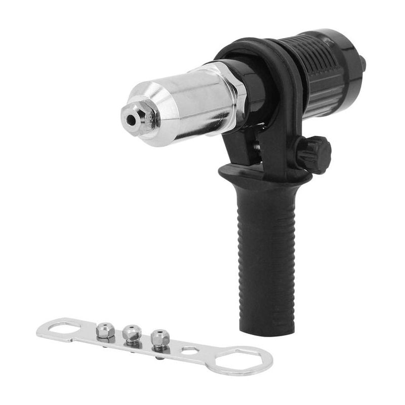 foto del prodotto snq adattatore per rivettatrice, kit adattatore per pistola per rivetti per trapano elettrico a batteria, utensile per rivettatura con pistola per