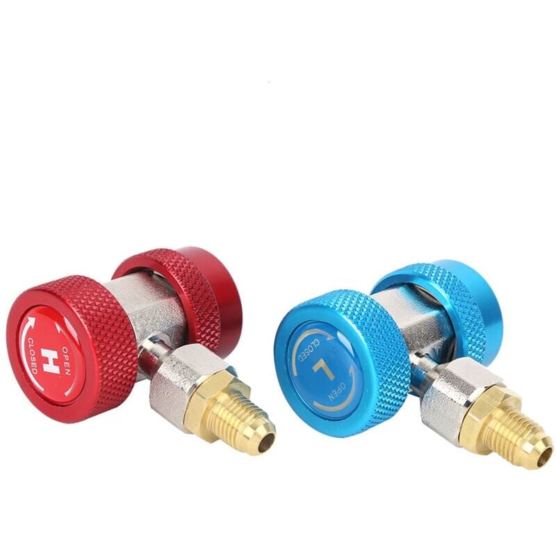 foto del prodotto snq adattatore r134a, connettore rapido per aria condizionata, raccordi rapidi per refrigerante superiore e inferiore per erogatore di refrigerante
