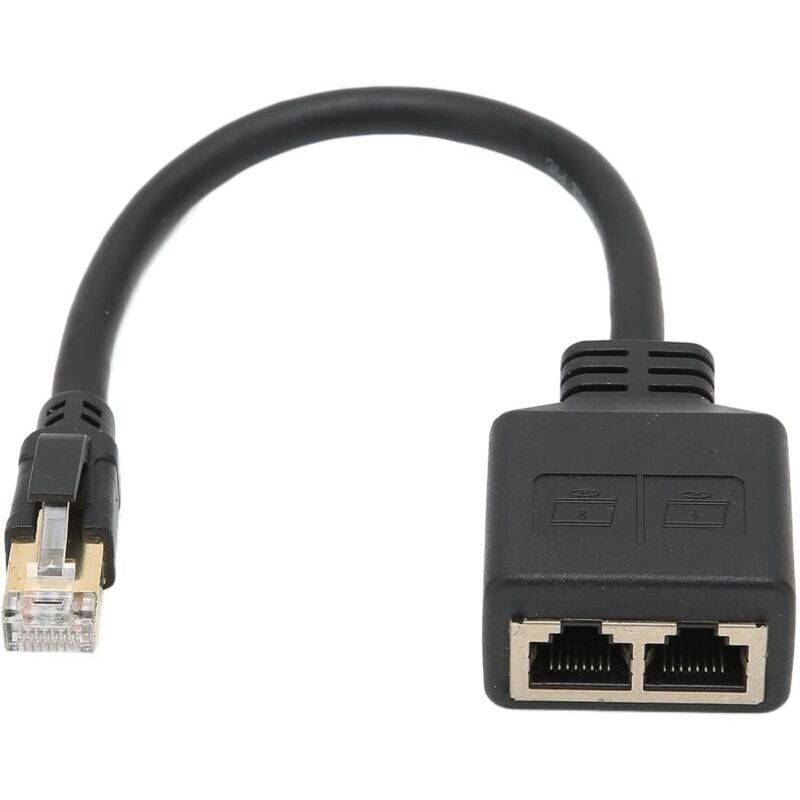 foto del prodotto snq adattatore splitter accoppiatore rj45 adattatore di rete rj45 adattatore ethernet rj45 da 1 a 2 porte splitter per cavo di rete cat8