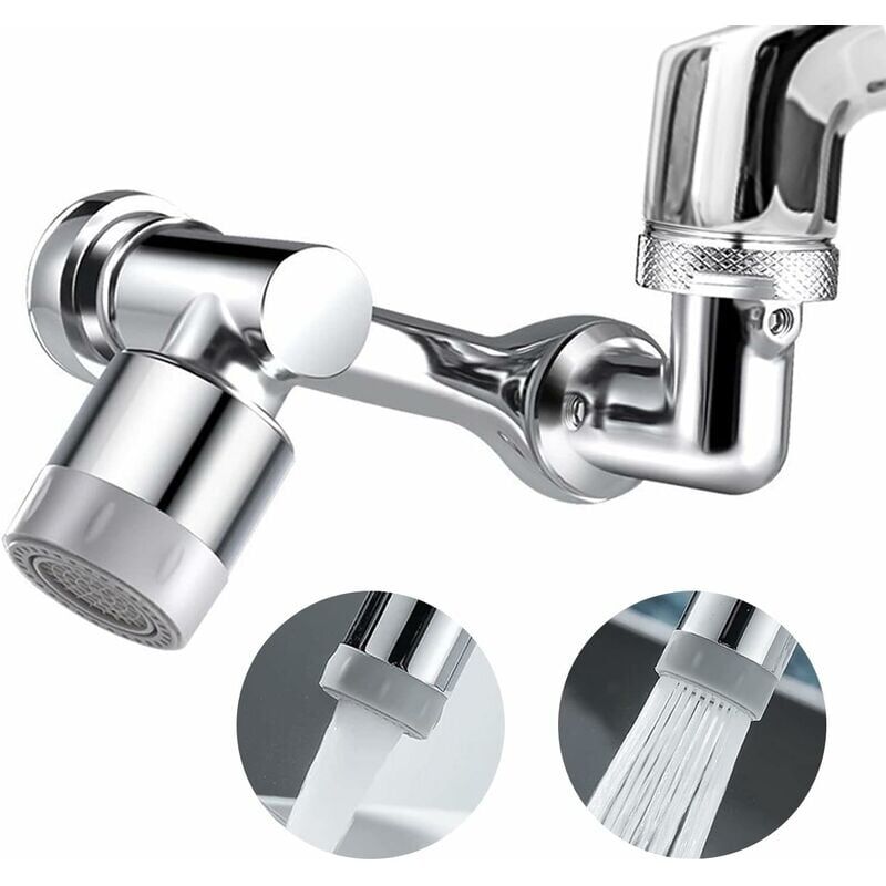 foto del prodotto snq aeratore per rubinetto girevole a 1080 , spruzzatore per rubinetto da cucina con 2 modalit di spruzzo, accessori universali per ugelli per