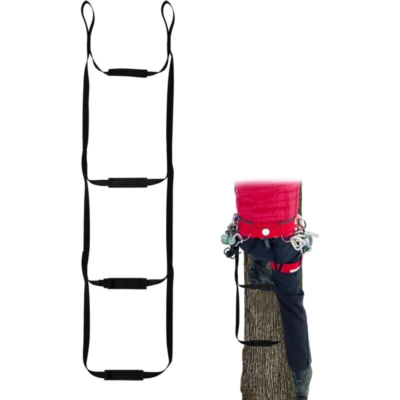 foto del prodotto snq aide l escalade en 3 tapes pour la chasse avec marches antid rapantes, chelle de corde d escalade d arbre de chasse portable de 156 cm pour