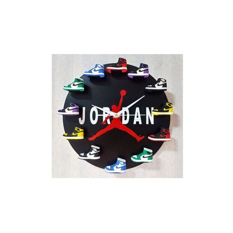 foto del prodotto snq aj1 12 orologio da parete da 30 cm con quadrante per casa, soggiorno, camera da letto, ufficio, bar e caffetteria jordan 